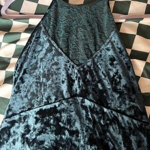 Green velvet Free People Dress
